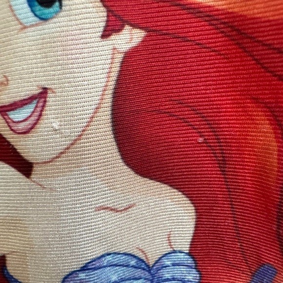 NWOT Disney Princess 3T Ariel Mermaid Swim Rashguard Short Sleeve BathingsuitTop - Picture 4 of 8